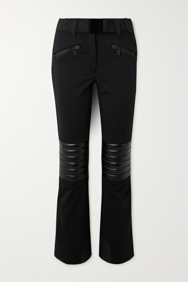 Goldbergh Rocky Quilted Faux Leather-paneled Ski Pants - Black - ShopStyle