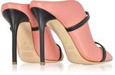 Thumbnail for your product : Malone Souliers Maureen Rose and Midnight Blue Nappa Leather High Heel Mules