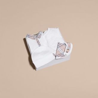 Burberry Check Detail Four-piece Baby Gift Set
