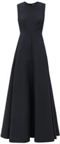 Thumbnail for your product : Valentino Sleeveless Cotton-blend Twill Gown - Black