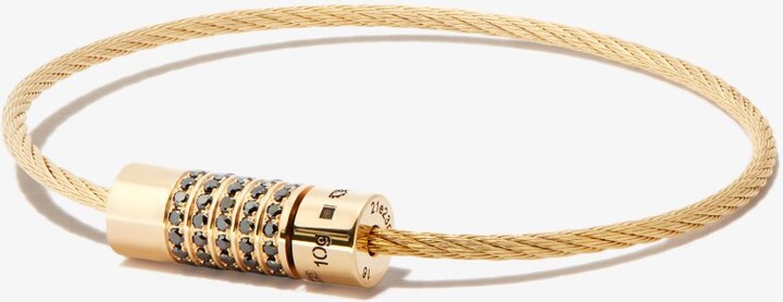 Le Gramme 18K Yellow Gold Le 9g Polished Diamond Cable Bracelet
