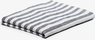 Frescobol Carioca White Striped Beach Towel - Unisex - Linen/Flax