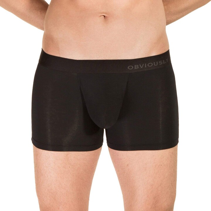 Obviously PrimeMan AnatoMAX Boxer Brief 3 inch Leg Mens Black Underwear (L/3840") ShopStyle