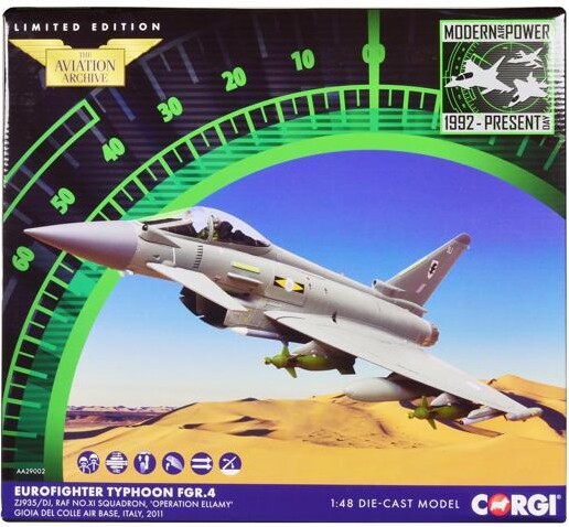 Corgi Eurofighter Typhoon FGR.4 Fighter Aircraft 'Italy' (2011) Royal Air Force 'The Aviation Archive' 1/48 Diecast Model