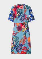 Thumbnail for your product : Paul Smith Women's Blue 'Ocean' Print Wrap Dress