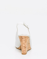 Thumbnail for your product : Le Château Leather Slingback Wedge Sandal