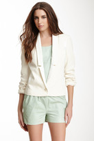 Thumbnail for your product : J Brand Leather Panel Marion Blazer