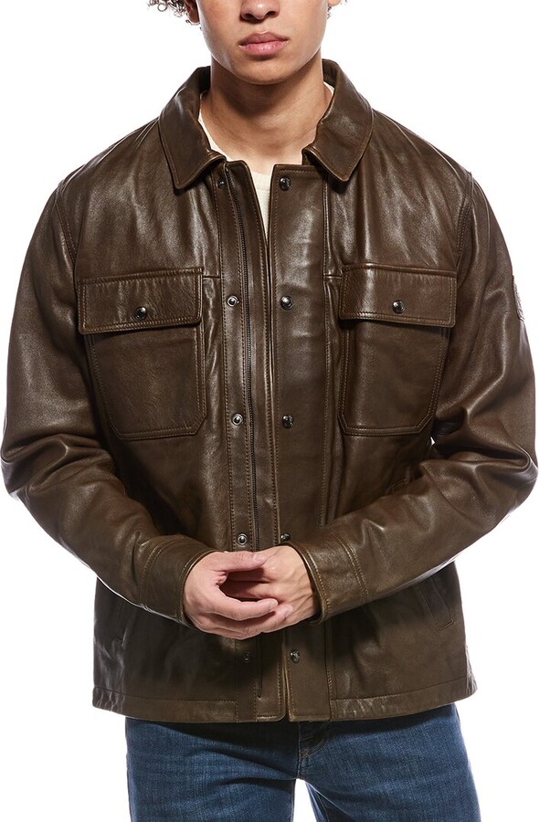 Belstaff Quarry Leather Overshirt