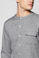Thumbnail for your product : boohoo Long Sleeve Utility Pocket Grandad Shirt