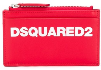 DSQUARED2 Leather Zip Purse With Multiple Slip Pockets