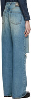 Thumbnail for your product : Gucci Blue Eco-Washed Organic Denim Ripped Jeans