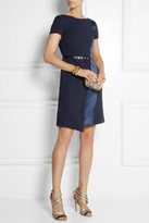 Thumbnail for your product : Matthew Williamson Satin-trimmed crepe dress
