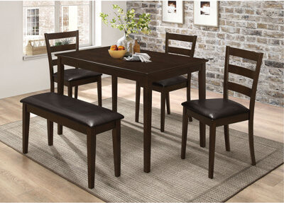 Latitude Run Cappuccino 5 Piece Dining Set