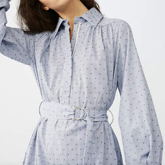 Maje Shirt dress with embroidered stripes