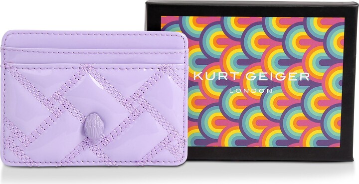 Kurt Geiger London Quilted Card Case with Strap in Light/Pastel Brown at Nordstrom Rack