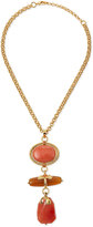 Thumbnail for your product : Jose & Maria Barrera Chunky Multi-Stone Pendant Necklace, Coral