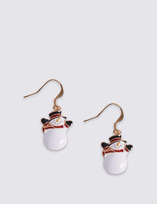 Marks and Spencer Snowman Drop Earrings