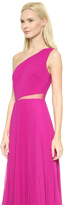 Thumbnail for your product : Monique Lhuillier One Shoulder Pleated Gown
