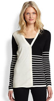 Thumbnail for your product : Saks Fifth Avenue Striped Colorblock Cardigan