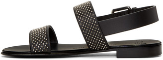 Giuseppe Zanotti Black Studded Zak Sandals