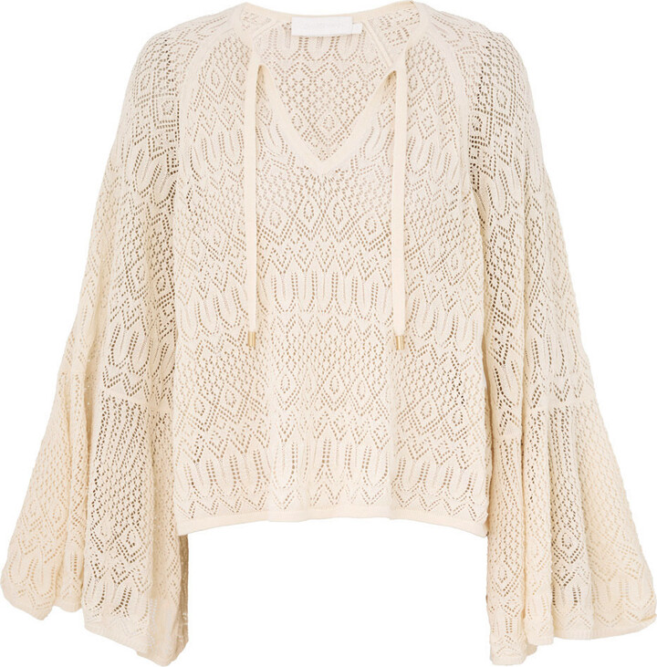 Zimmermann Coco Pointelle Lace Top