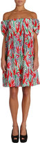 Thumbnail for your product : Kenzo Cubic Flower Print Off-The-Shoulder Dress