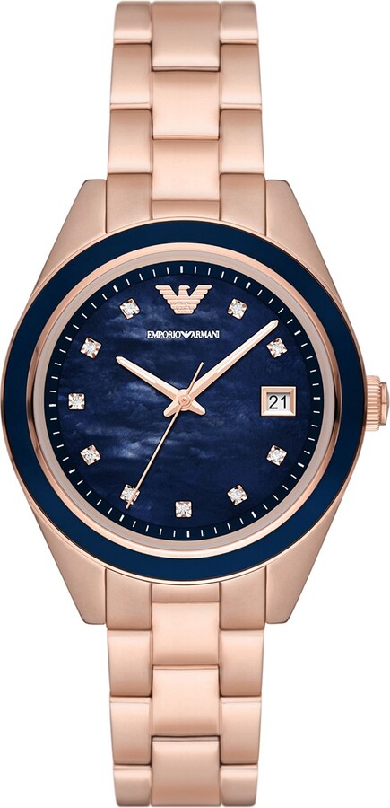 Rose Gold Emporio Armani Watch | ShopStyle