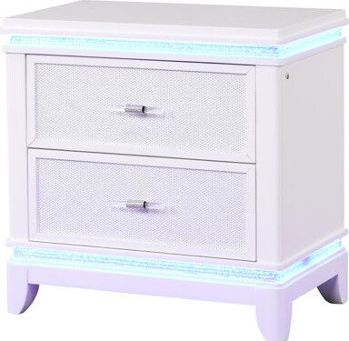 Hokku Designs Milky White Nightstand With Contemporary Style And Drawer Space Modern Design Functional System