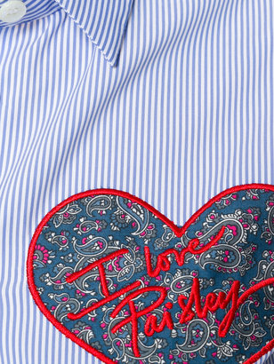 Etro I Love Paisley patch shirt