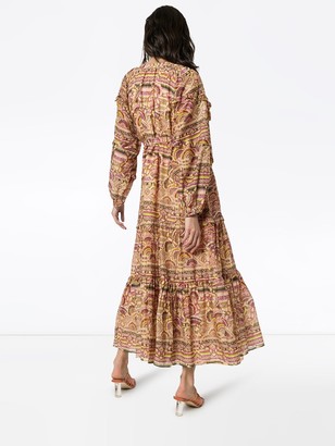 CHUFY Nina printed-silk maxi dress