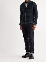 Thumbnail for your product : S.N.S. Herning Amalgam Ii Striped Virgin Wool Zip-Up Cardigan
