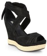 Thumbnail for your product : UGG Lucy Suede Tie-Up Wedge Sandals
