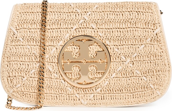 Tory Burch Reva Raffia Clutch