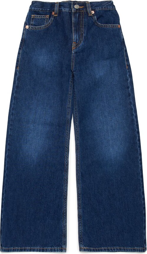 MM6 MAISON MARGIELA Kids Logo Patch Wide-Leg Jeans
