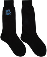 Thumbnail for your product : Prada Black and Blue Logo Socks