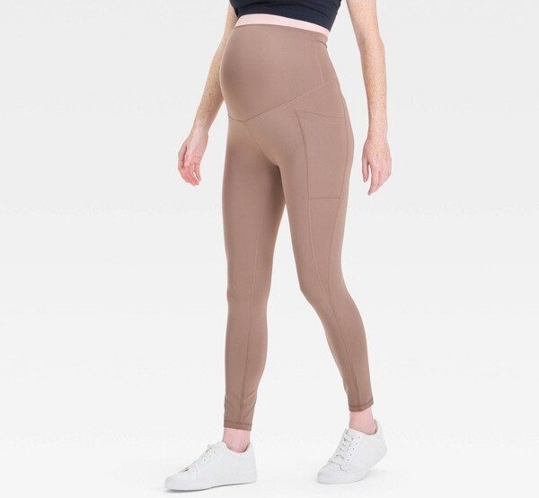 Isabel Maternity by Ingrid & Isabel OverBellyHigh-RisePerformancePocketActiveMaternityLeggings-IsabelMaternitybyIngrid&Isabel™TaupeM:RecycledPolyester