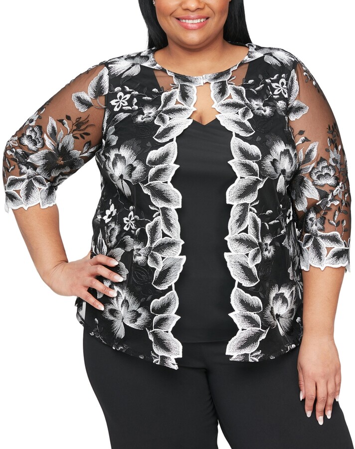 Black evening jacket plus size Clearance
