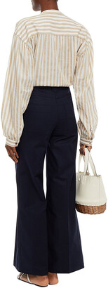 BA&SH Dove Stretch-cotton Wide-leg Pants