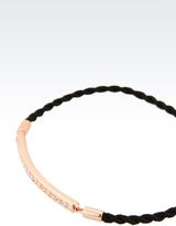 Thumbnail for your product : Emporio Armani Fabric Bracelet With Rose Gold-Plated Crystals