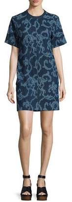 Rag & Bone Esmond Laser-Cut Cotton Dress, Indigo