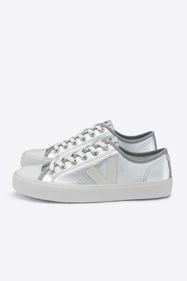 Veja Wata Leather Silver Shoes