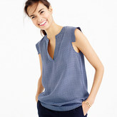 Thumbnail for your product : J.Crew Printed V-neck band-sleeve shell