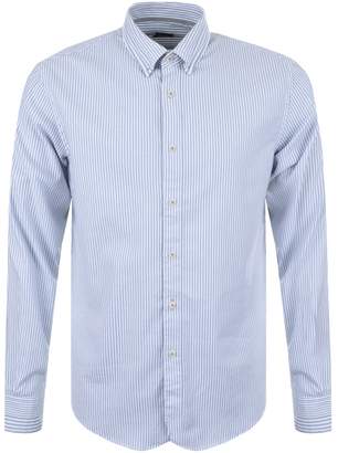 BOSS ORANGE Customize Stripe Shirt Blue