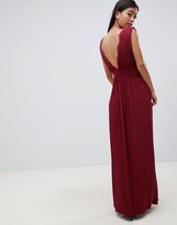 Thumbnail for your product : ASOS DESIGN Petite premium lace insert pleated maxi dress
