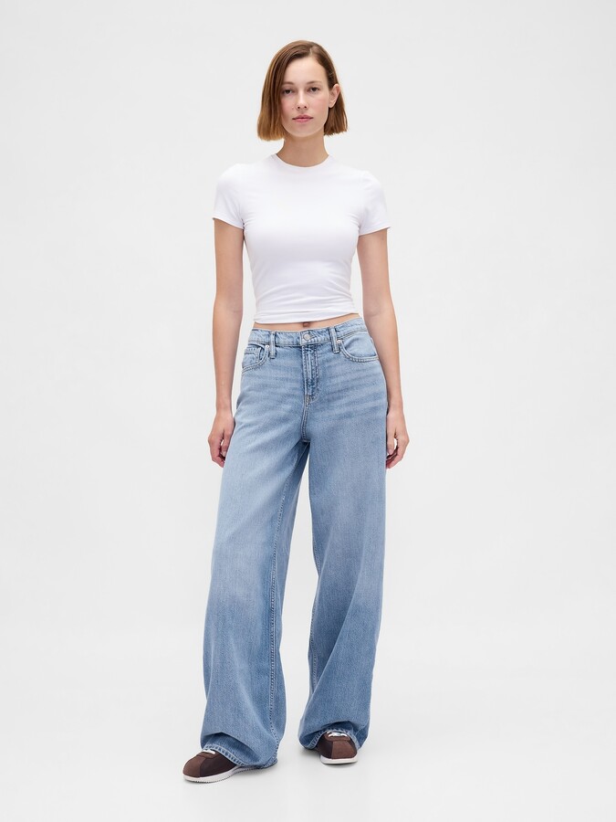 Gap Mid Rise UltraSoft Baggy Jeans