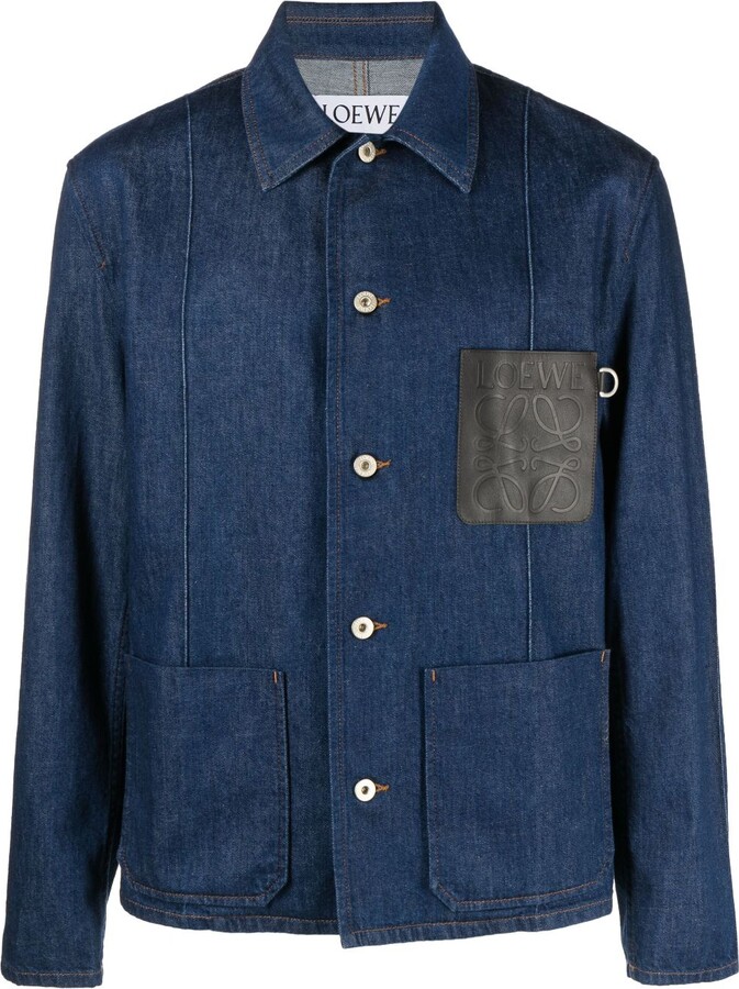 【LOEWE】 Workwear denim jacket Workwear jacket in denim Black - LOEWE
