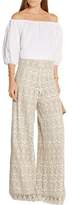 Thumbnail for your product : Alice + Olivia Athena Cotton-Blend Lace Wide-Leg Pants