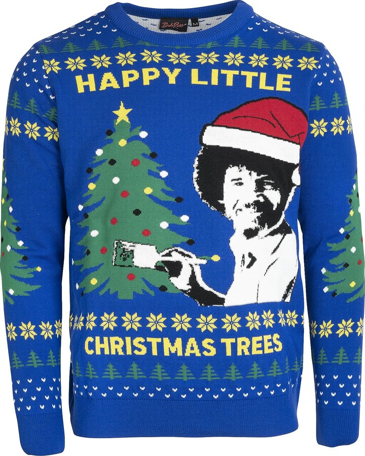 Sporting Profiles Bob Ross Artist The Joy of Painting Art TV Show Official Christmas Knitted