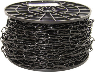 RCH Supply Company Flat Decorative Steel Twist Rope Link Fixture Chain or Chain Break 82 Feet