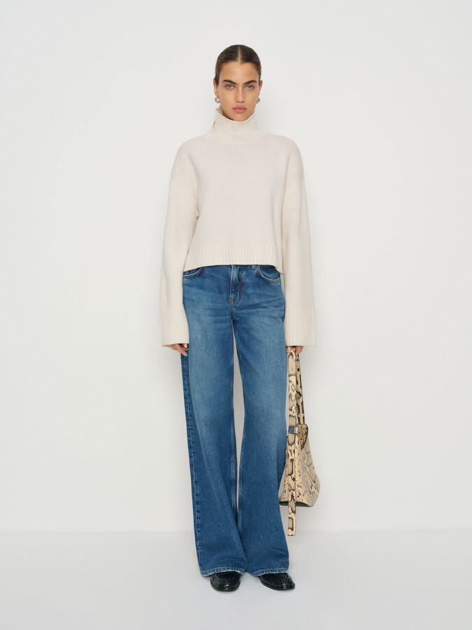 Reformation March Regenerative Wool Cropped Turtleneck